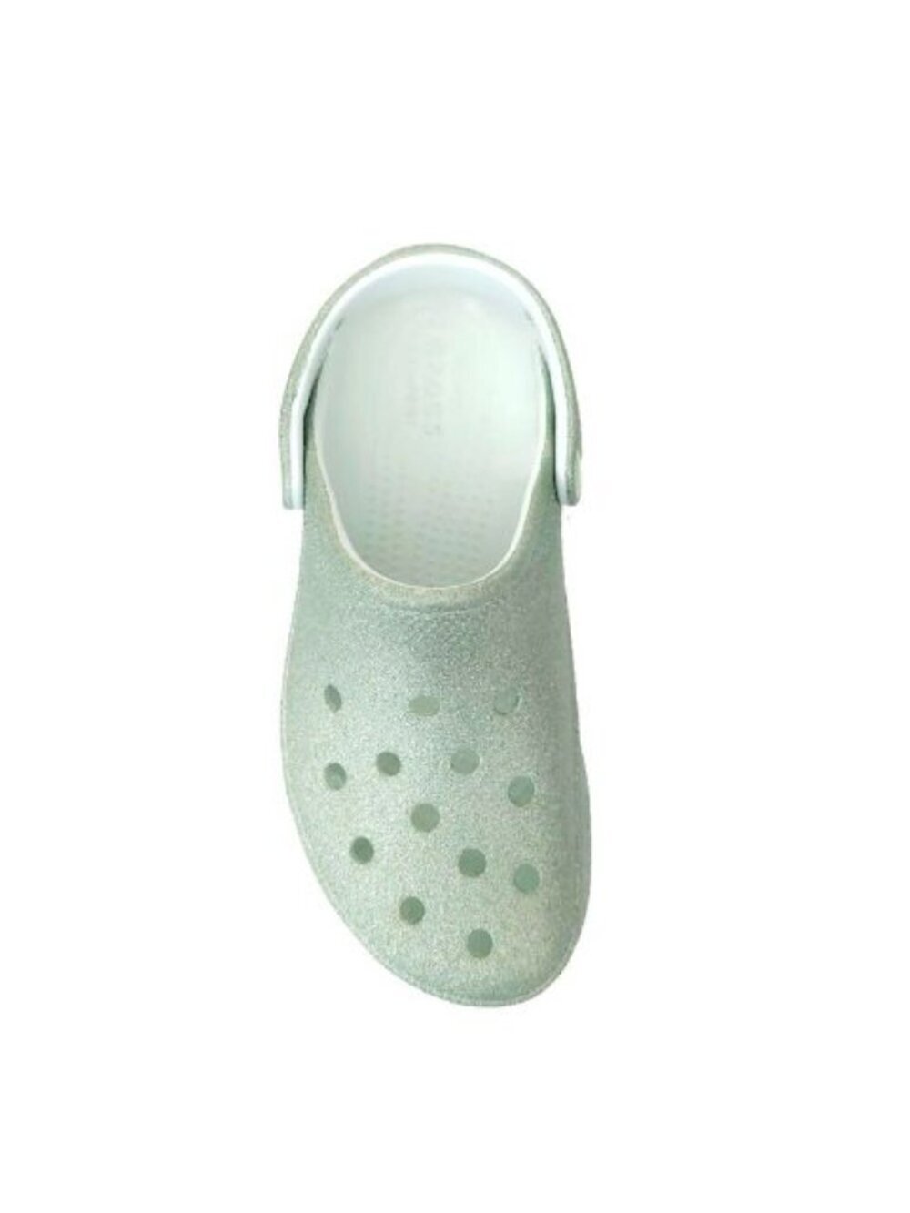 CROCS Classic Bae Glitter Slip On Platform Clogs Womens Size 9 Sandals Mint Tint - Picture 2 of 10
